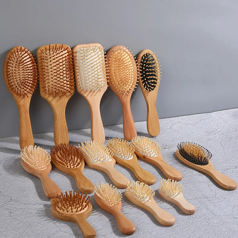 EcoLuxe Bamboo Hair Brush – Anti-Static, Detangling & Scalp-Massaging Wooden Comb
