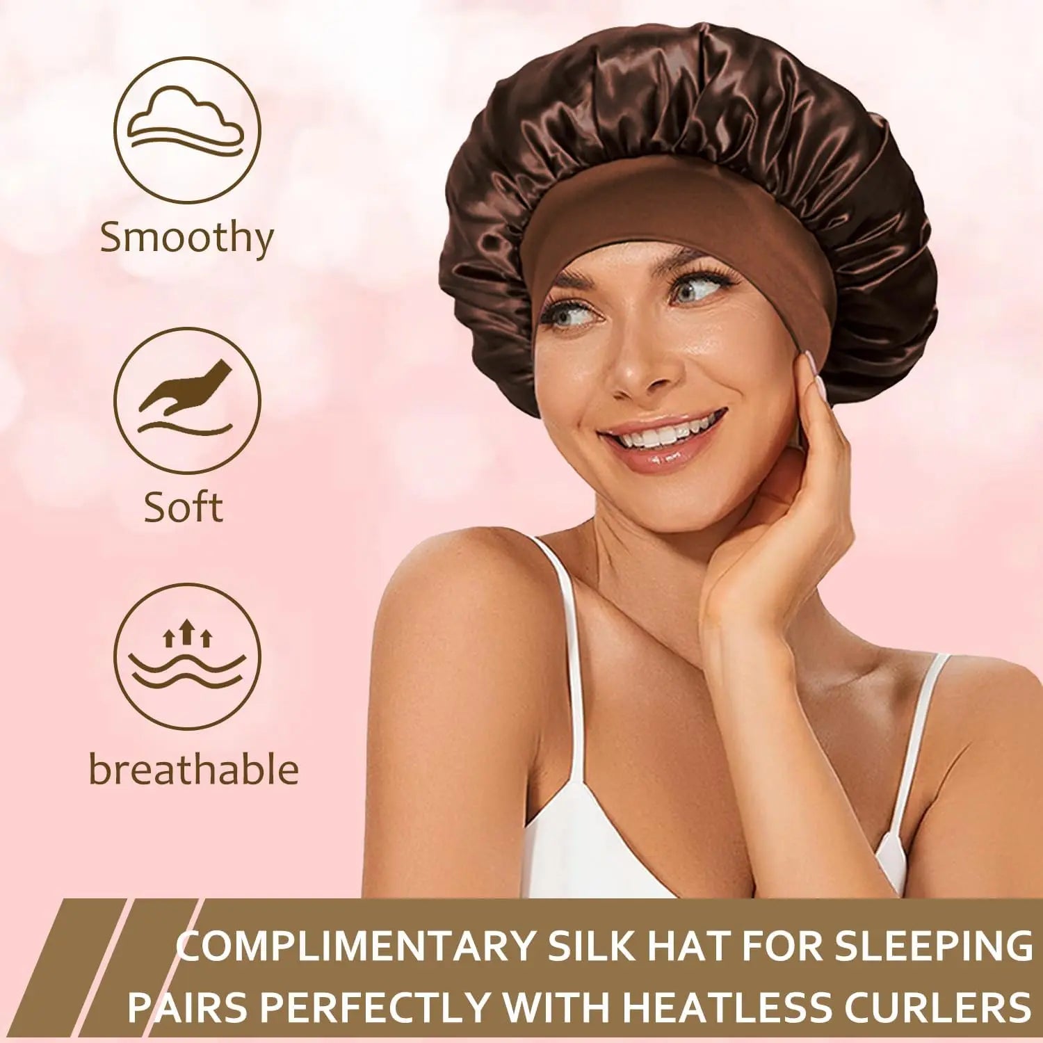 Wake Up Wavy   with  LuxeCurls         -      The Heat-Free Luxury Curling Rods & Bonnet