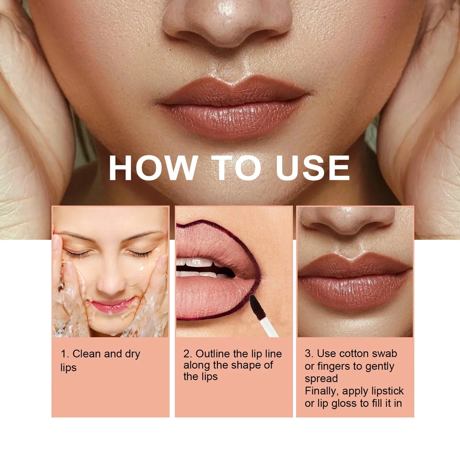 GlamContour Peel-Off Lip Stain – Waterproof Matte Tint & Lip Liner Duo