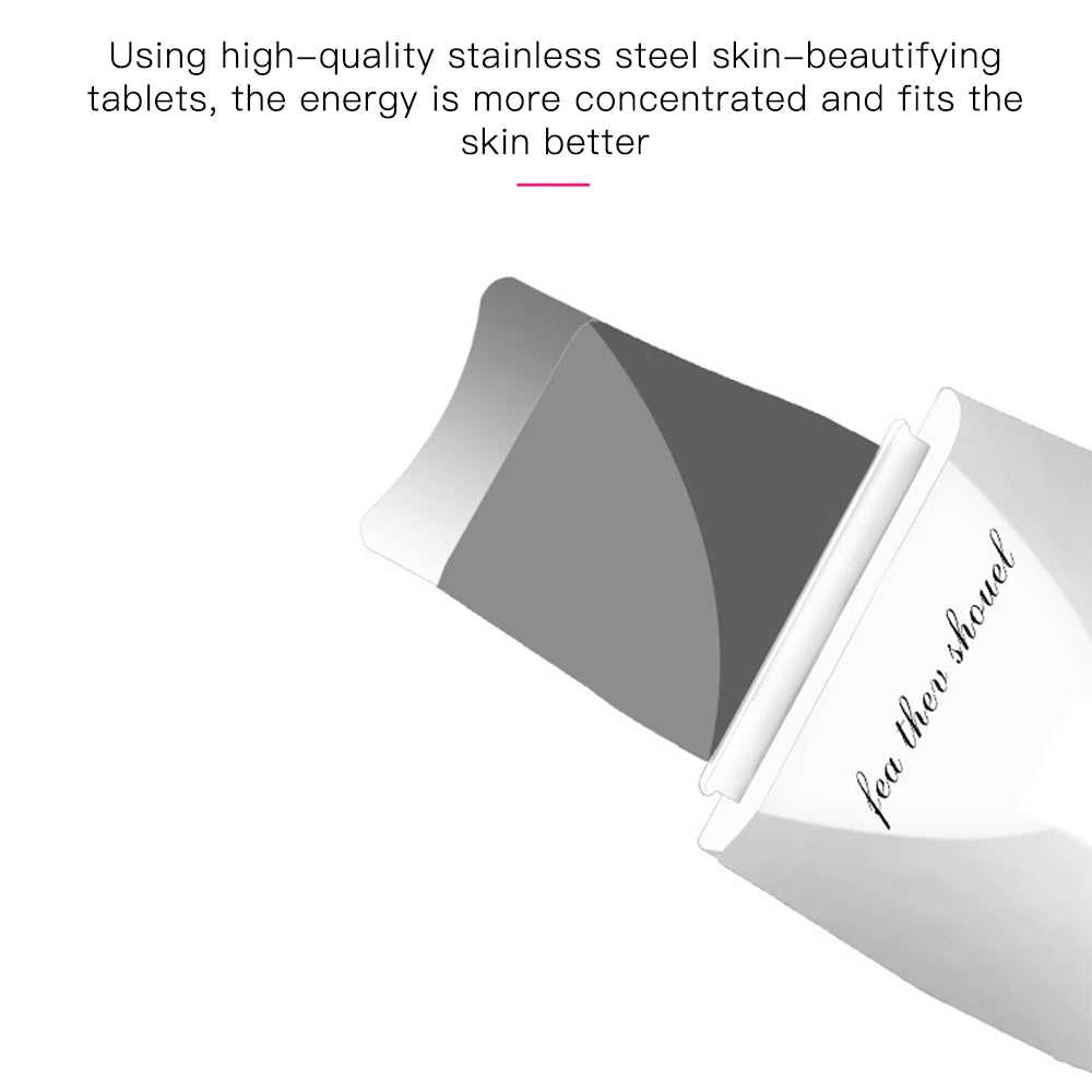 LumiSkin Ultrasonic Facial Scrubber – Deep Cleansing, Blackhead Remover & Skin Lifting Tool