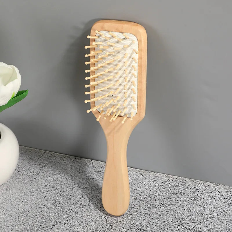 EcoLuxe Bamboo Hair Brush – Anti-Static, Detangling & Scalp-Massaging Wooden Comb