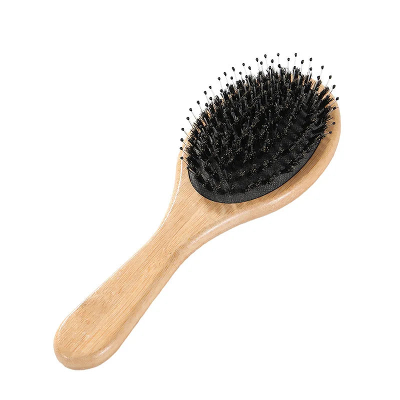 EcoLuxe Bamboo Hair Brush – Anti-Static, Detangling & Scalp-Massaging Wooden Comb
