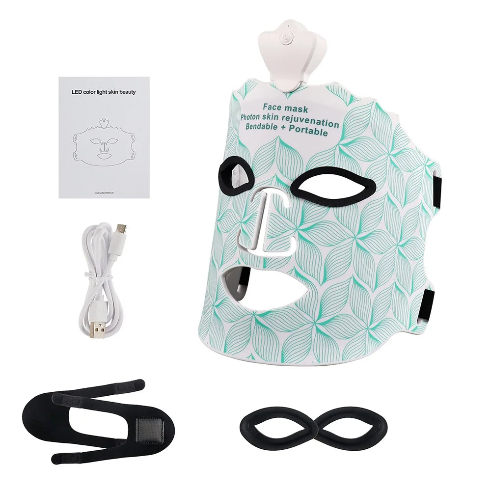 Lumière 7-Color LED Therapy Mask – Wireless Silicone Facial for Brightening & Skin Repair