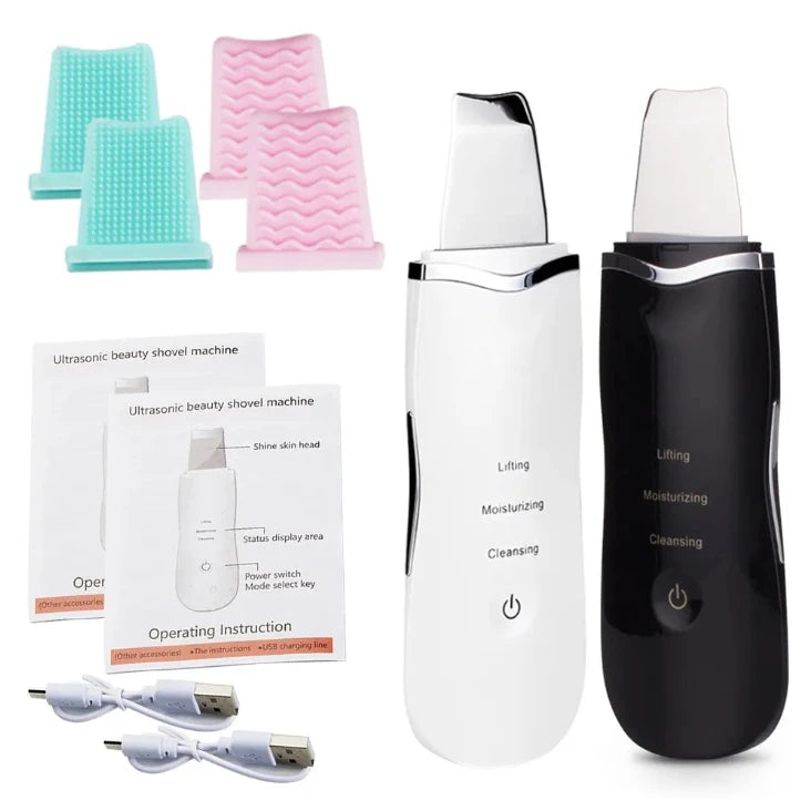 LumiSkin Ultrasonic Facial Scrubber – Deep Cleansing, Blackhead Remover & Skin Lifting Tool
