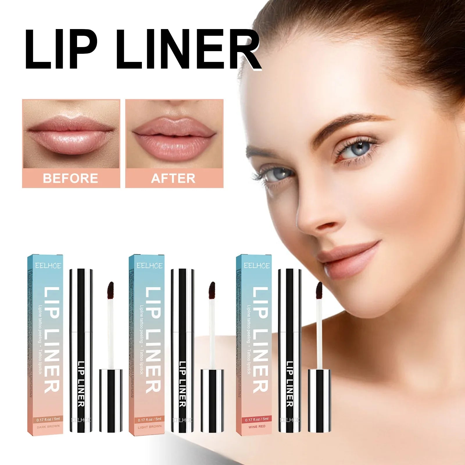 GlamContour Peel-Off Lip Stain – Waterproof Matte Tint & Lip Liner Duo