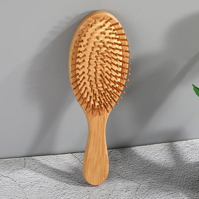 EcoLuxe Bamboo Hair Brush – Anti-Static, Detangling & Scalp-Massaging Wooden Comb