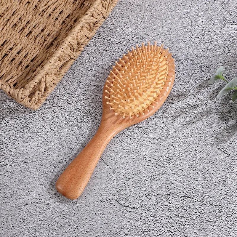 EcoLuxe Bamboo Hair Brush – Anti-Static, Detangling & Scalp-Massaging Wooden Comb