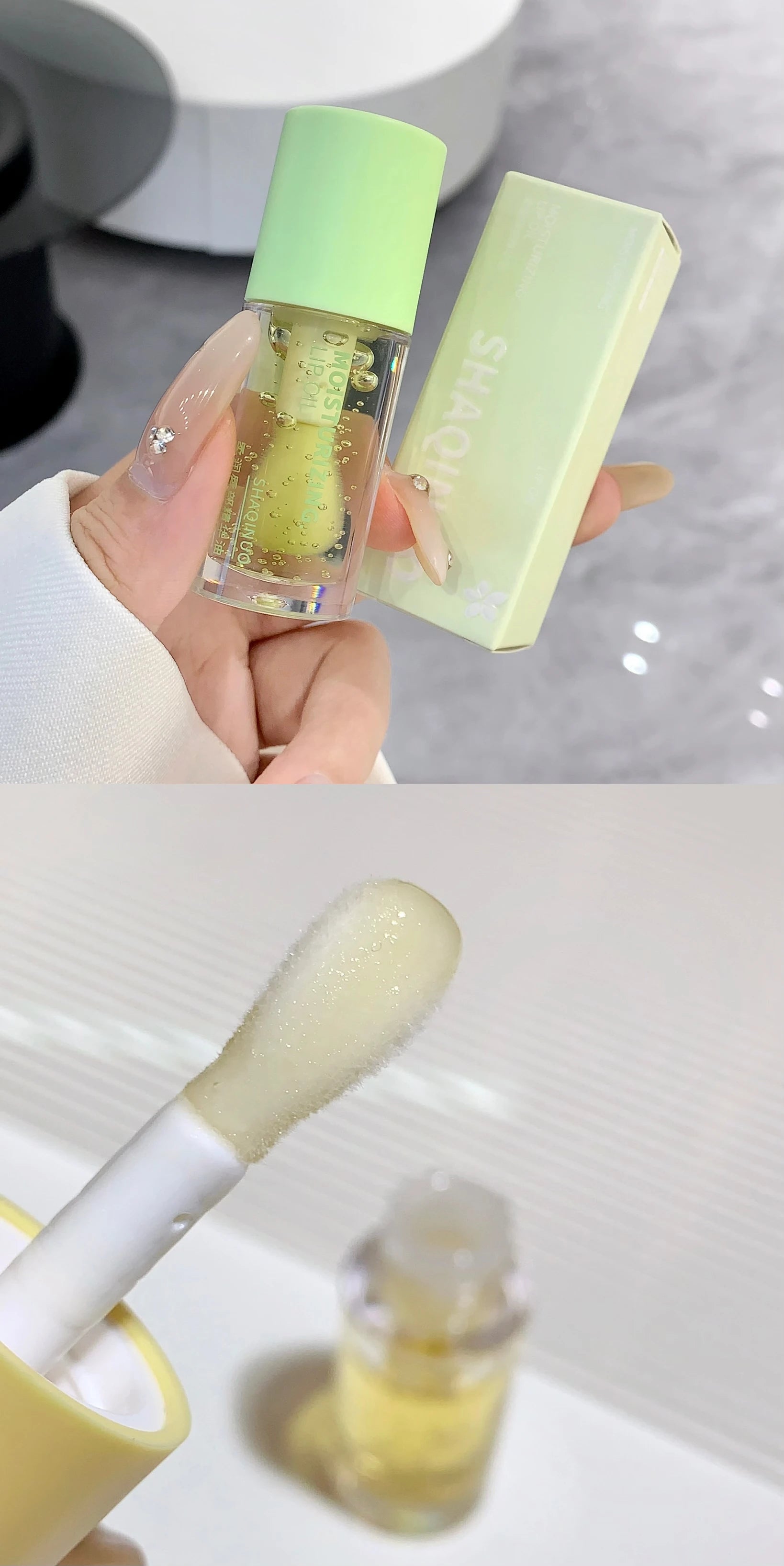 CrystalGlow Lip Gloss – Hydrating, Plumping, Mirror-Shine Lip Oil