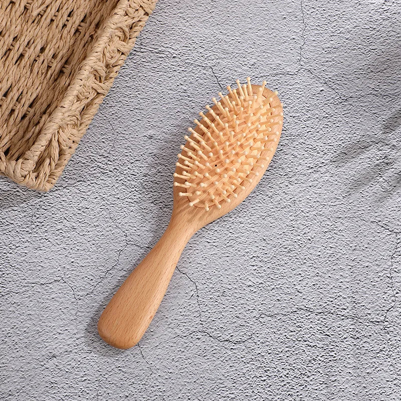 EcoLuxe Bamboo Hair Brush – Anti-Static, Detangling & Scalp-Massaging Wooden Comb