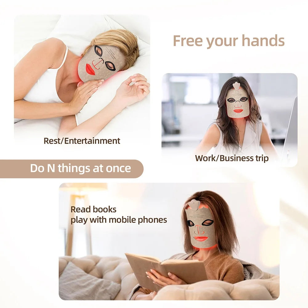 Lumière 7-Color LED Therapy Mask – Wireless Silicone Facial for Brightening & Skin Repair