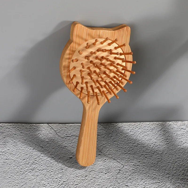 EcoLuxe Bamboo Hair Brush – Anti-Static, Detangling & Scalp-Massaging Wooden Comb
