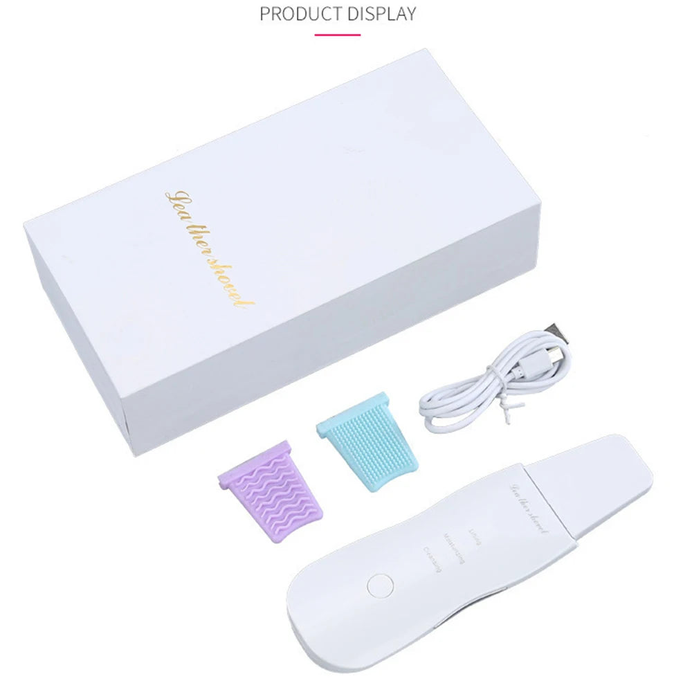LumiSkin Ultrasonic Facial Scrubber – Deep Cleansing, Blackhead Remover & Skin Lifting Tool
